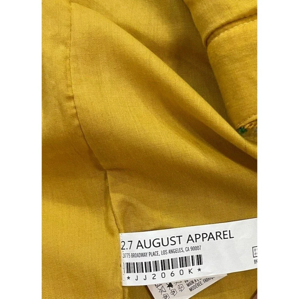Anthropologie English Factory Midi Skirt Yellow Green Plaid Preppy Small New - Picture 14 of 15
